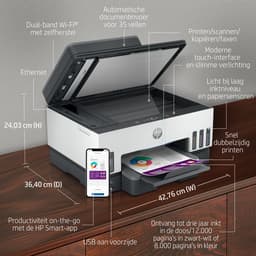 HP Smart Tank 7605 - All-in-One Printer - Inclusief tot 3 jaar inkt - Grijs — thumbnail 7