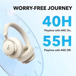 soundcore Space One by Anker - Draadloze Over-ear Koptelefoon - Headphones - Active Noise Cancelling, Multipoint Connection, 55 uur accuduur, Bluetooth 5.3, LDAC, Hi-Res Certified — thumbnail 9