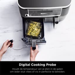 Ninja AF451EU Dubbele Airfryer XXL - Twee Kookvakken - 9.5 Liter - Digitale Thermometer - 2470 Watt - Dual Zone Technologie — thumbnail 3