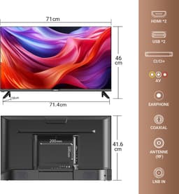 RCA E32-RH1.Q1L - HD LED TV | 32 inch/81 cm | Frameless | 2x HDMI, 2x USB | Triple Tuner DVB-T/T2/S/S2/C | USB Mediaplayer — thumbnail 3
