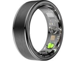 Kuno Smart Ring - Slimme ring - Smart Wearable - Health Ring - Slaap Tracker - Hartslagmeter - Stappenteller - Fitness en Activiteiten Tracker - Calorieen Bijhouden - Geen Abbonement - Waterdicht - voor Mannen en Vrouwen - Zwart - Maat #11