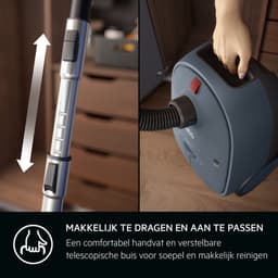 AEG AB61A4DB Animal 6000 - Stofzuiger met zak - Parketborstel - Dierenhaar - Turboborstel - Hepa filtratie - Vacuum cleaner - Alle vloertypen - 650 watt - Lang snoer 12m bereik - Blauw - Compact design - 3 extra accessoires — thumbnail 13