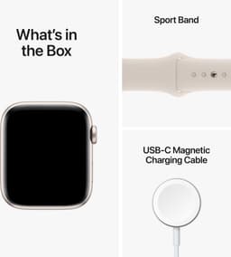 Apple Watch SE 2022 - Smartwatch heren en dames - 44 mm - Sterrenlicht Aluminium — thumbnail 3