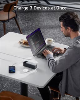 Anker 737 Powerbank (PowerCore 24K) 24.000mAh - 140W - 2x USB-C en 1x USB-A Poorten - Zwart/Zilver - Smart Digital Display - Geschikt voor Smartphones en Laptops — thumbnail 13