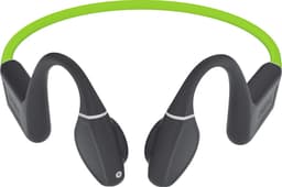 Creative Outlier Free+ Bone Conduction hoofdtelefoon - verstelbare transducers, IPX5 las- en spatbescherming, tot 10 uur batterijduur (grijs en limoengroen) — thumbnail 1
