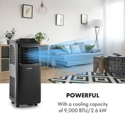 Klarstein mobiele airconditioner met luchtafvoerslang, 3-in-1 airconditioner met ventilator & ontvochtiger, kleine & draagbare airconditioner voor thuis & op kantoor, met nachtmodus & app-bediening, 9000 BTU,6 kW voor 44 m² - Afstandsbediening — thumbnail 20