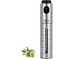 Flow Goods Olijfolie Sprayer – Luxe Sprayer met Trechter – Olie Spray - Navulbare Olijfolie Verstuiver – 100 ML – Cooking Spray – BBQ Accesoires – Airfryer