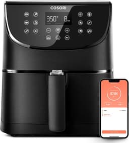 Cosori XL Airfryer - Heteluchtfriteuse 5.5 liter - Inclusief Spiezenrek en 5 Spiezen - met App Connectie – Zwart — thumbnail 11