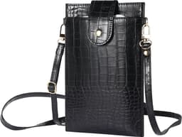 Stravo Kleine Crossbody Mobiele Telefoon Portemonnee voor Vrouwen - Stone 2# - Wit - Lichtgewicht Schoudertas met Creditcardvakken, Meisjes Steen Getextureerde Echte Leren Telefoontas voor iPhone/Samsung/Huawei/Google/etc Telefoon binnen 7 Inch — thumbnail 7