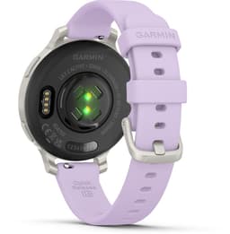 Garmin Lily 2 Active - Smartwatch - 35 mm - Zilverkleurig met een Purple Jasmine Siliconen Bandje — thumbnail 3