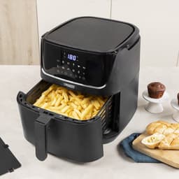 Princess 182061 Airfryer XXL 6,5L - Digitale Heteluchtfriteuse met Uitneembare Scheidingswand - Zwart - 1800 watt - 12 programma's - Digitale timer - Temperatuurbereik 80-200 °C - BPA- en PFOA-vrij — thumbnail 2