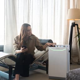 Sinji Luchtreiniger / Air Purifier – HEPA H13 + Koolstoffilter – 420 m³/u, voor ruimtes tot ca. 100 m² – UV-C + Ionisatie – PM2.5 Sensor – App + Afstandsbediening – Nachtmodus – Timer & Display – Helpt bij stof, pollen, huisstofmijt & geurtjes — thumbnail 5