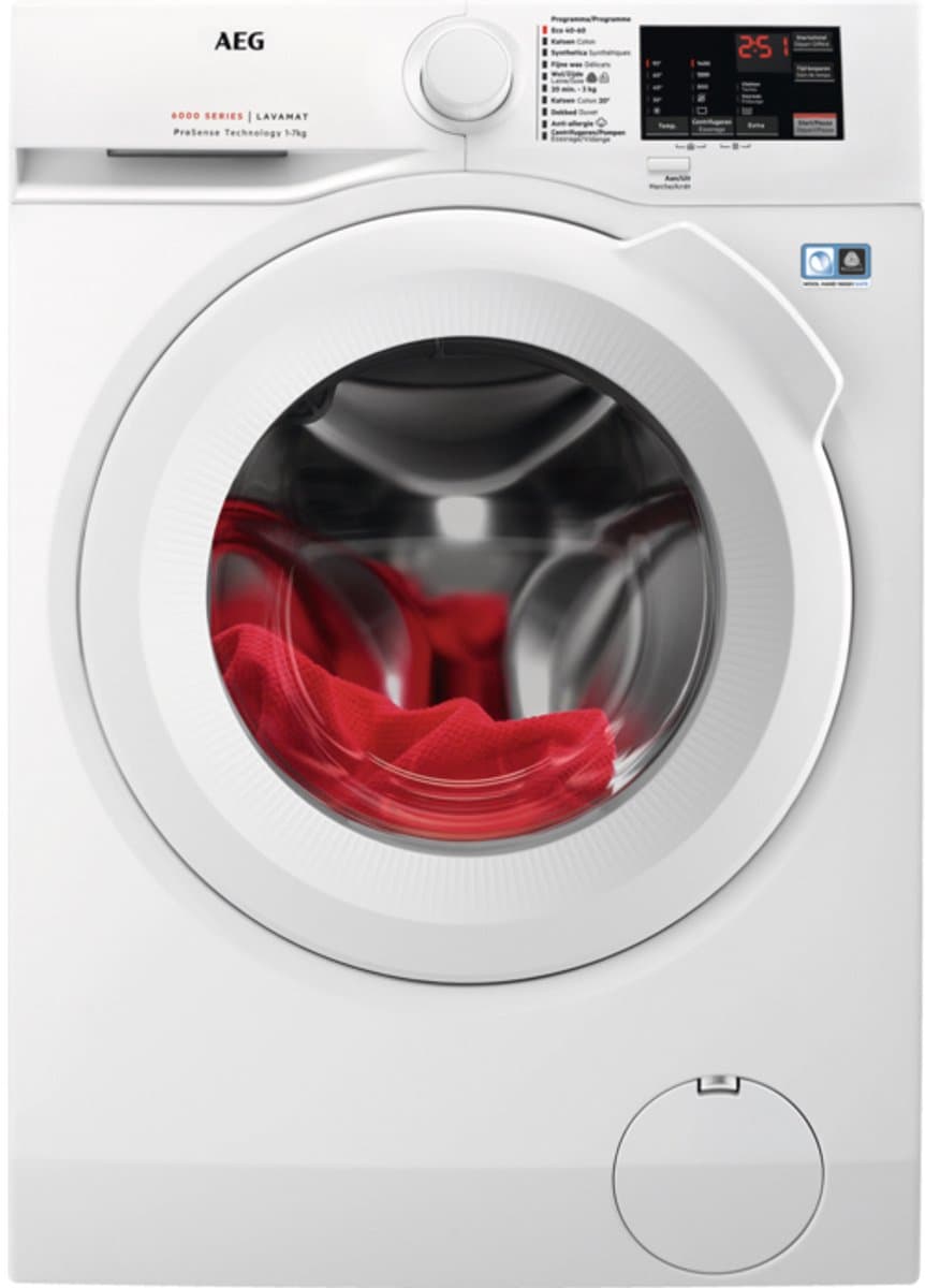 AEG LF62R7400 6000 serie ProSense® - Wasmachine - Energielabel A - 1400 toeren - 7 kg - NL/FR — afbeelding 1