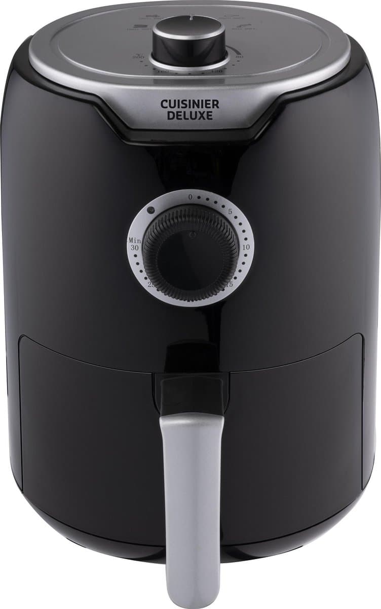 Cuisinier Deluxe Hetelucht friteuse - Airfryer - Gezond Frituren - Hetelucht Frietpan - met Timer - 2 Liter — afbeelding 1