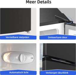 CHiQ FBM157L42 - Koel-vriescombinatie - 157 Liter - Low Frost - Hoogte 144 cm - 12 jaar garantie op compressor — thumbnail 10