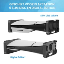 YONO Standaard Horizontaal en Verticaal geschikt voor Playstation 5 SLIM - PS5 Stand 2in1 - Accessoires - Houder - Zwart — thumbnail 7
