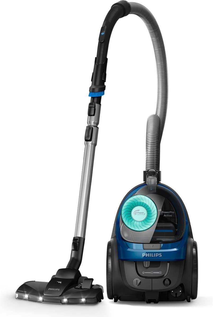 Philips Stofzuiger zonder Zak FC9557/09 - Mondstuk met LED Verlichting - Alle Vloertypen - Sterke Zuigkracht - Met HEPA 13 Allergiefilter - 3 Extra Mondstukken - Blauw — afbeelding 1