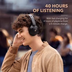 Soundcore by Anker Life Q30 Hybrid Active Noise Cancelling Headphones with Multiple Modes, Hi-Res Sound, 40H Playtime, Fast Charge, Soft Earcups, Bluetooth Headphones, Travel - Zwart — thumbnail 9