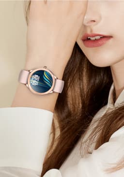 Darenci Smartwatch Flair Pro  - Smartwatch dames -Smartwatch heren -Activity Tracker- Touchscreen -Bluetooth bellen -Met extra bandje -Horloge -Stappenteller -Bloeddrukmeter -Verbrande calorieën -Zuurstofmeter -Spatwaterdicht -Roségoud/Roze — thumbnail 10