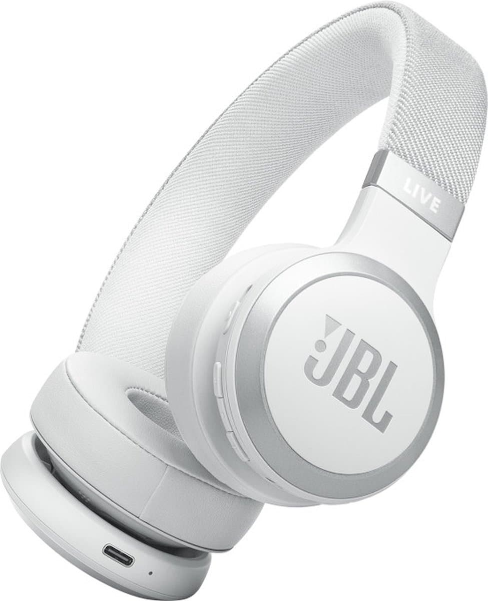 JBL Live 670NC - Draadloze Noise Cancelling Koptelefoon - Bluetooth - On ear - 65 uur batterij - Adaptive ANC - Wit — afbeelding 1