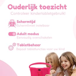 GØDLY® Kindertablet - 7 Inch - Kindertablet vanaf 3 jaar - Tablet Kinderen - Ouderlijk Toezicht - Gratis Beschermende Hoes - 12 Maanden Garantie - Roze — thumbnail 4