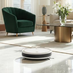 AG6000 Robotstofzuiger met Dweilfunctie – Robotstofzuiger met App & Afstandsbediening – Sterke Zuigkracht – Geschikt voor Huisdierenharen – Automatisch Oplaadstation – 120 Min Accu – Dweilrobot & Robotstofzuiger – Navigatie – 2500mAh – White Gold — thumbnail 7