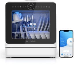 DIMICO - Slimme Aanrecht Vaatwasser met APP - Compacte Mini Dishwasher 5L Watertank - 8 Programma’s - Vrijstaand Tafelmodel — thumbnail 1