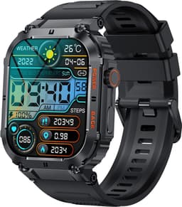 Denver Smartwatch Dames & Heren - Android & iOS - Volledige Belfunctie - 100 Sportmodi - Sporthorloge - Hartslagmeter - Bloeddrukmeter - Stappenteller - Saturatiemeter - Slaapmonitor - Social Media Activiteit - SWC191- Zwart — thumbnail 9