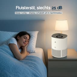 Vibrix PureFlow50 Luchtreiniger / Air Purifier – HEPA H13 + koolstoffilter – 350 m³/u – Voor kamers tot ca. 50 m² – Ionisator – App-bediening – Zeer stil met slaapstand – Luchtkwaliteitindicator — thumbnail 9