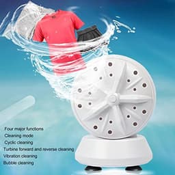 Ultrasone Wasmachine, Draagbare USB-wasmachine met Dubbele Turbine, Efficiënte Reiniging Thuiswasmachine voor Babykleding, Ondergoed of Kleine Artikelen — thumbnail 2