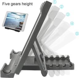 Tabletstandaard - Telefoonhouder - Video Kijken - Vijf Versnellingen Verstelbaar - 7-11 inch - Zwart — thumbnail 3