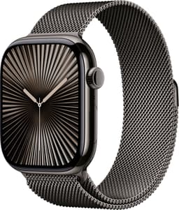 Apple Watch Series 10 - Wifi + 4G - 46mm - Slate Titanium Case met Slate Milanese band - S/M — thumbnail 1