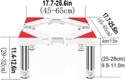Koelkastonderstel - Apparatenonderstel - Apparaten Verplaatsen - Verstelbare Breedte - 45-65 cm — thumbnail 6
