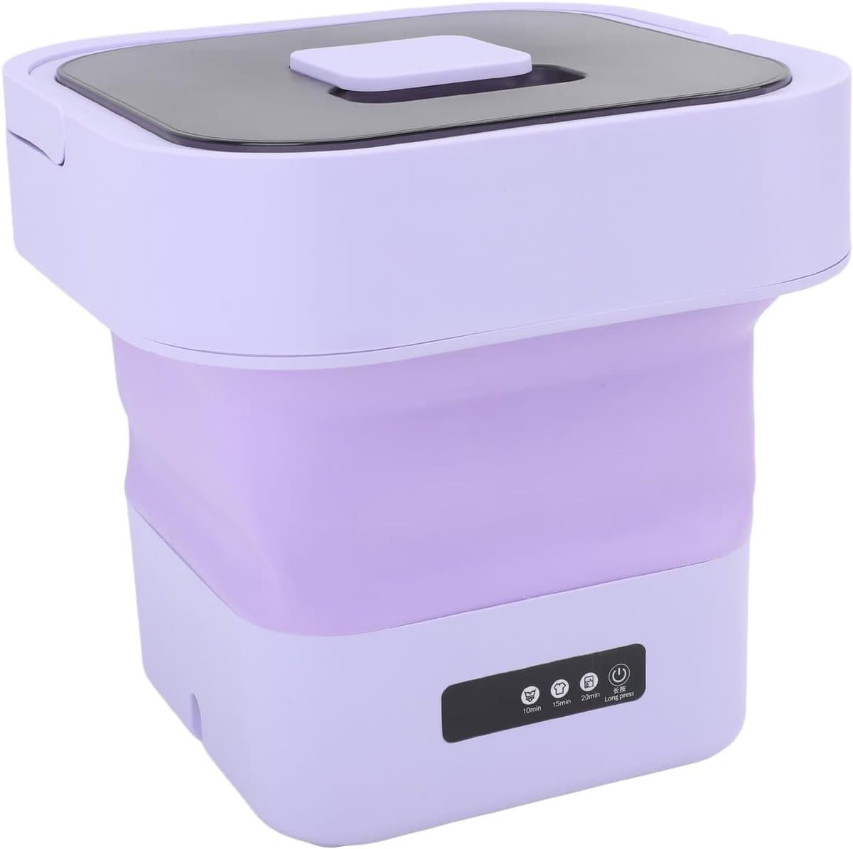 Portable Wasmachine - 10 Liters - Mini Wasmachine met Automatische Spoelfunctie - Grote Capaciteit Vouwbare Wasmachine - Vouwbare Mini Wasmachine voor EU Plug — afbeelding 1