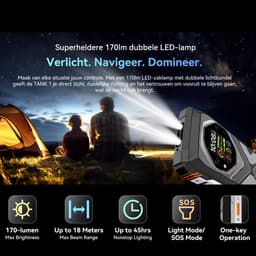 OSCAL TANK 1 Robuuste Smartphone 5G - 48GB RAM - 512GB ROM - 6,78 inch 2,4K FHD+ 120Hz - 20000mAh - 64MP + 50MP Camera, 20MP Nachtzicht - 170LM Dubbele LED-lamp - 100dB luidspreker - IP68/IP69K Outdoor Telefoon - Android 15 - NFC GPS - Oranje — thumbnail 2