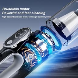 NAVOBIZ Kruimeldief - Handstofzuiger - Auto Kruimelzuiger - Geïntegreerde LED-verlichting - Draadloos - Meerdere opzetstukken — thumbnail 6