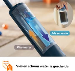 Philips OneUp Elektrische Dweil 3000 series XV3101/01 - Dweilsysteem - Vloerreiniger - Vuil water opzuigen - 1 stand - 50min dweilen - Geen emmer nodig — thumbnail 4