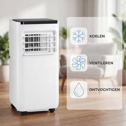 Komodo Mobiele Airco 9000 BTU – 3-in-1 Airconditioner (Koelen, Ventileren & Ontvochtigen) – Met Afvoerslang & Afstandsbediening – Mobiele Airconditioning — thumbnail 7