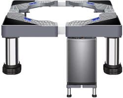 Wasmachine Voetstuk - Apparaat Basis - Huishoudelijk Gebruik - Verstelbare Lengte - 60x60x20cm - Zilver