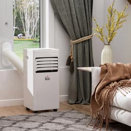 3-in-1 Mobiele airco - 7000 BTU - Draagbare airconditioner - 3-in-1 koelen, ventilator en luchtontvochtiger - voor 10-26 m² - met afstandsbediening en 24-uurs timer - 2 snelheidsniveaus - wit — thumbnail 7