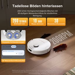 Roborock QV 35S Robotstofzuiger–10000 Pa zuigkracht– Dubbele anti-klitborstels– Slimme obstakelvermijding–Dubbele opklapbare– Draaiende dweilen– Automatisch dweilen–Zelfdrogend– Wit–Qrevo plus Upgrade — thumbnail 8