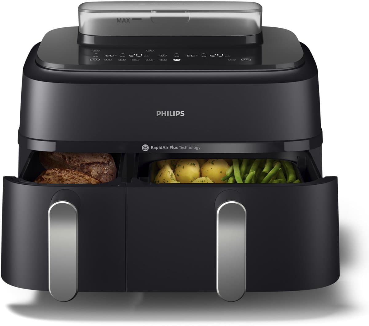 Philips 5000 Series Dual Basket Airfryer - NA551/00 - Stoomfunctie - Dubbele Mand - 9L - Tot 6 Personen — afbeelding 1