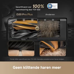 Dreame D20 Pro Plus - Robotstofzuiger met Dweil en Automatisch Leegstation - 13.000 Pa Zuigkracht - Anti-haarverstrikkingstechnologie - Zwart — thumbnail 5