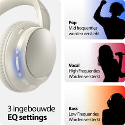 Draadloze Over-Ear Koptelefoon Bluetooth 5.4 | Hoofdtelefoon met Microfoon | 3 EQ-instellingen | 10 Uur Batterij | USB-C | Opvouwbaar Design | Noise Cancelling Microfoon — thumbnail 4