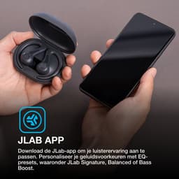 JLab JBuds Sport ANC 4 Draadloze oordopjes – Oortjes Draadloos - Hybrid Active Noise Cancelling - 60 Uur Afspeeltijd - IP66 Waterbestendig - Aanpasbare EQ3 instellingen - Bluetooth multipoint - Hardlopen - Zwart — thumbnail 8