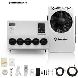 Airconditioner - Air conditioning - 10000 BTU - 150-500m³/u - 1-3KW - 24V Efficiënte Koeling, Met Afstandsbediening, voor RV, camper, Vrachtwagens, Boten — thumbnail 1