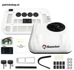 Dak Airconditioner - Air conditioning - 10000 BTU - 150-400m³/u - 1-3KW - 24V Efficiënte Koeling, Met Afstandsbediening, voor RV, camper, Vrachtwagens, Boten — thumbnail 1