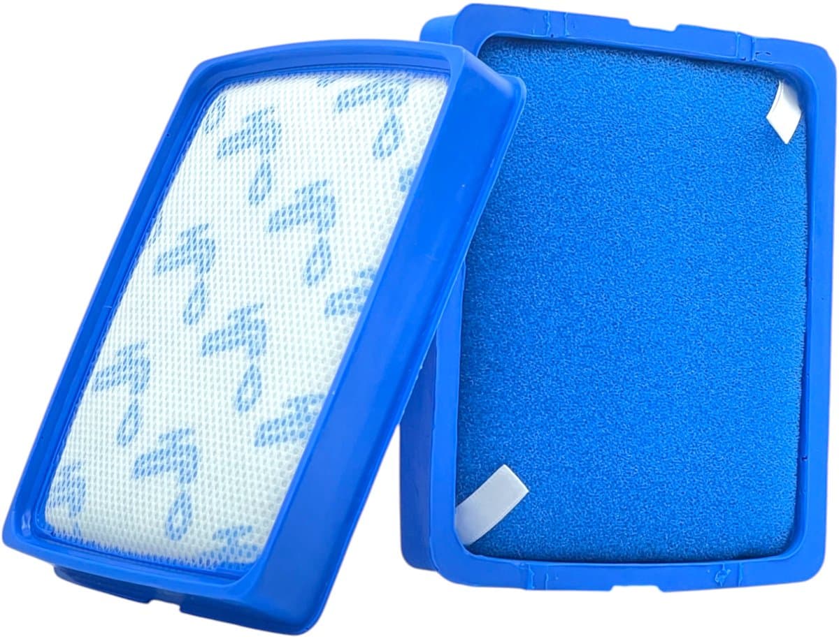 Fixem - Geschikt voor Philips - Stofzuiger filter - Blauw filter - 2 stuks - PowerPro Expert FC6042/01 - Motor CP0617 (exclusief raamwerk) - Uitwasbaar — afbeelding 1