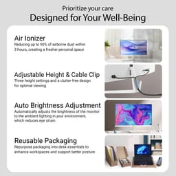 ASUS EyeCare VU249HFI-W - Full HD Monitor - IPS - 100Hz - Ingebouwde Air Purifier​ - EPEAT Gold - 24 Inch — thumbnail 12