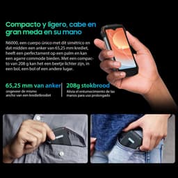 Blackview N6000 - Mini Robuuste Smartphone - 16GB RAM - 256GB - Helio G99 Octa Core - 4.3 inch - 4G Dual SIM - 48MP+16MP - Android 13 - IP68 Waterdicht - Handschoenmodus NFC GPS - Groen — thumbnail 8